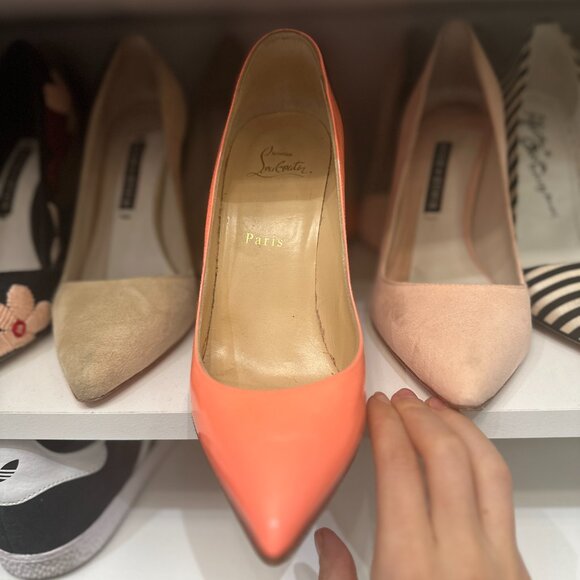 Louboutin Pigalle Follies Stiletto - Coral - Picture 3 of 5